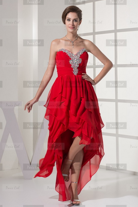 vestido-de-coctel-rojo-96 Crvena koktel haljina