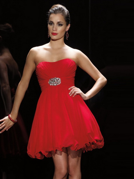 vestido-rojo-de-coctel-49-9 Crvena koktel haljina