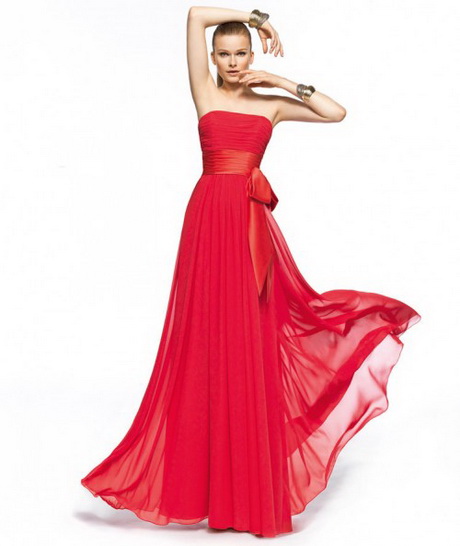 vestido-rojo-strapless-87-13 Crvena haljina bez naramenica