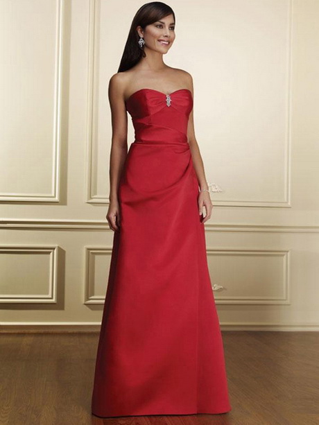 vestido-rojo-strapless-87-18 Crvena haljina bez naramenica