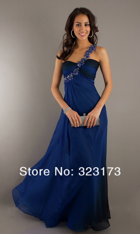 vestidos-azules-largos-39-9 Duge plave haljine