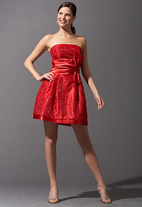 vestidos-casuales-rojos-99-5 Crvene casual haljine