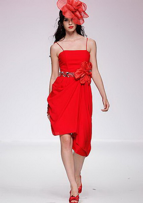 vestidos-coctel-rojo-06 Crvene koktel haljine