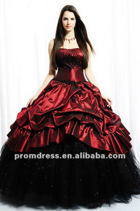vestidos-de-15-aos-rojo-con-negro-56-15 15-godišnja crvena haljina s crnom