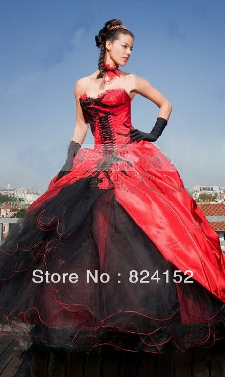 vestidos-de-15-aos-rojo-con-negro-56-7 15-godišnja crvena haljina s crnom