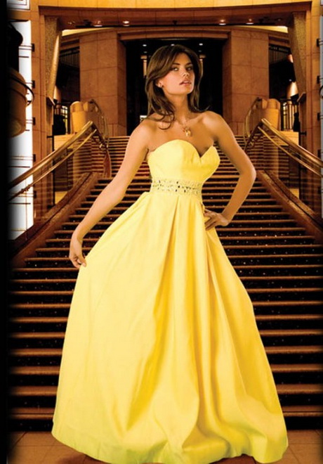 vestidos-de-noche-amarillos-67-16 Žute večernje haljine