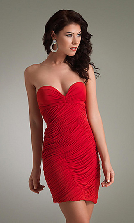 vestidos-de-noche-cortos-rojos-18-16 Crvene kratke večernje haljine