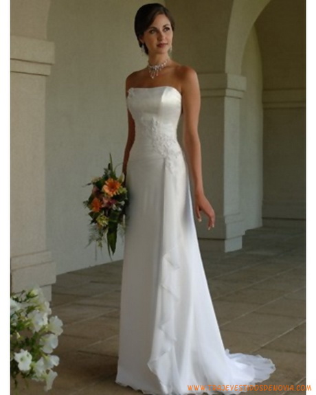 vestidos-de-novia-civil-largos-70 Duge civilne vjenčanice