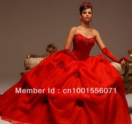 vestidos-de-quinceaeras-rojos-19-10 Crvena haljina quinceanera