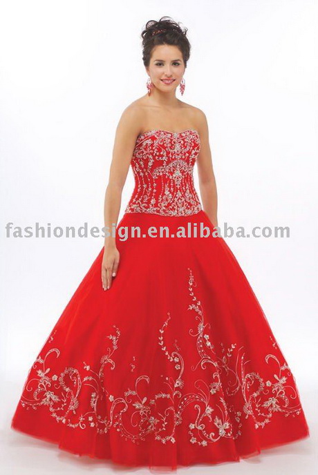 vestidos-de-quinceaeras-rojos-19-16 Crvena haljina quinceanera
