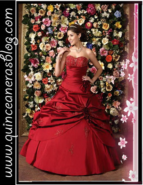 vestidos-de-quinceaeras-rojos-19-17 Crvena haljina quinceanera