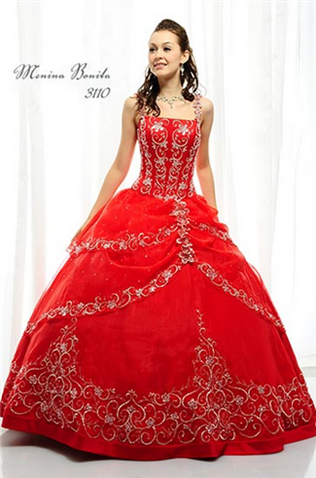 vestidos-de-quinceaeras-rojos-19-18 Crvena haljina quinceanera
