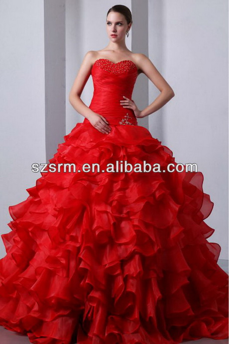 vestidos-de-quinceaeras-rojos-19-7 Crvena haljina quinceanera