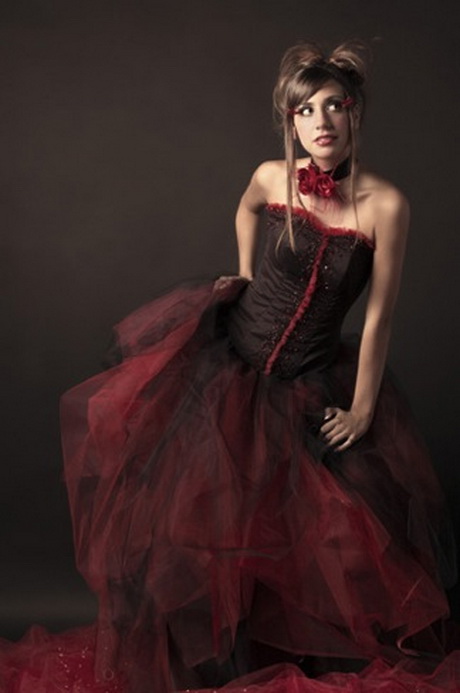 vestidos-negros-con-rojo-63-13 Crna haljina s crvenom bojom
