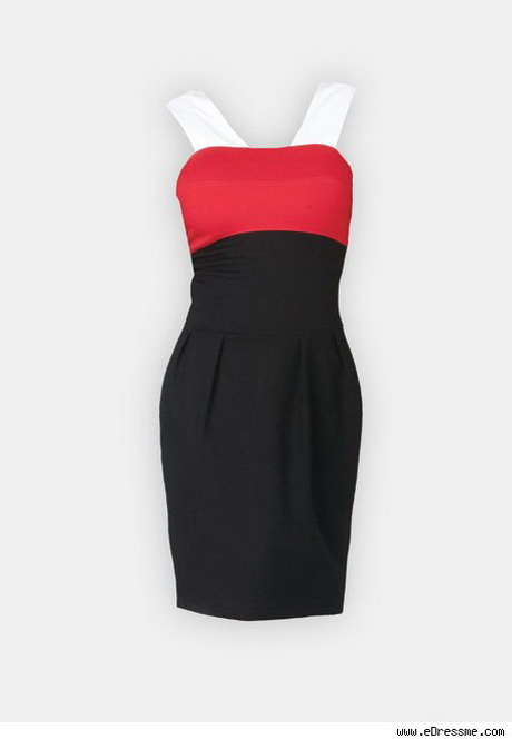 vestidos-rojo-con-negro-72-13 Crvene haljine s crnom
