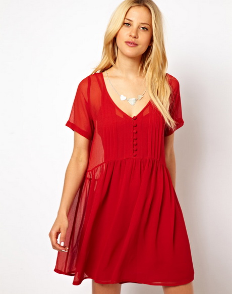 vestidos-rojos-de-dia-29-5 Crvena haljina dana