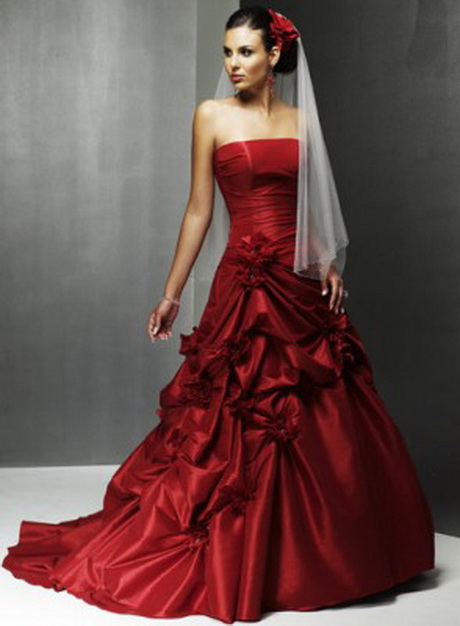vestidos-rojos-de-novia-60 Crvena vjenčanica