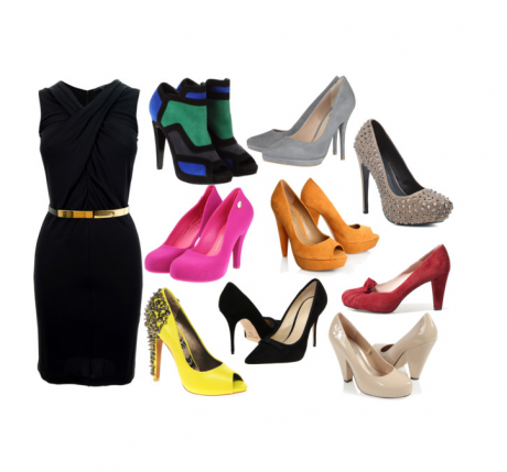 color-de-zapatos-para-un-vestido-negro-14 Boja cipela za crnu haljinu