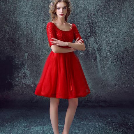 vestido-cocktail-rojo-15_9 Crvena koktel haljina