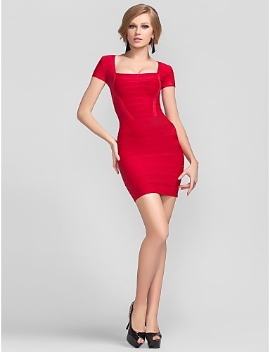 vestidos-rojos-para-coctel-09_12 Crvene koktel haljine