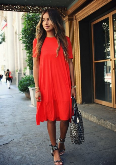 vestidos-rojos-informales-37 Casual crvene haljine