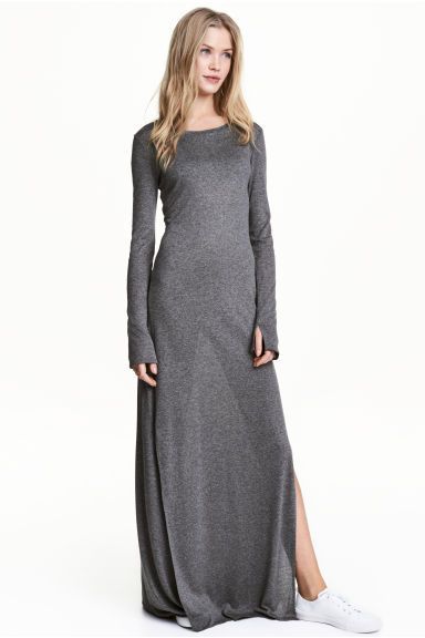 vestido-largo-punto-gris-61_16 Siva pletena duga haljina