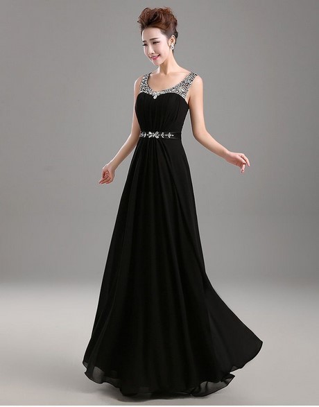 vestido-negro-largo-fiesta-71_13 Duga crna haljina za maturalnu večer