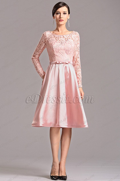 vestido-rosa-coctel-80_7 Ružičasta koktel haljina