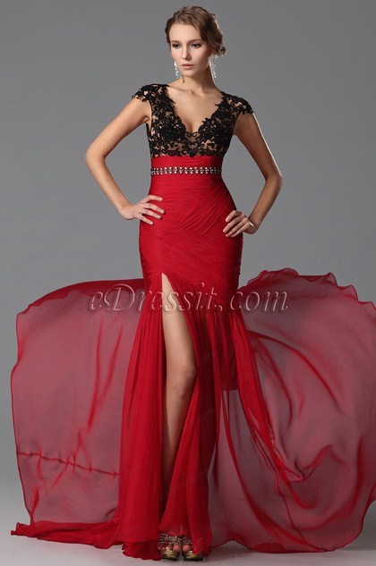 vestidos-de-fiesta-encaje-rojo-58_17 Crvena čipka prom haljina