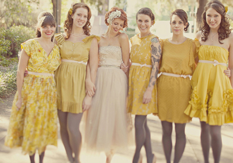 vestidos-amarillos-para-damas-de-honor-68 Žute haljine za djeveruše