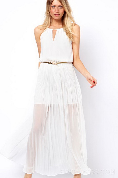 vestido-gasa-blanco-02 Bijela šifon haljina