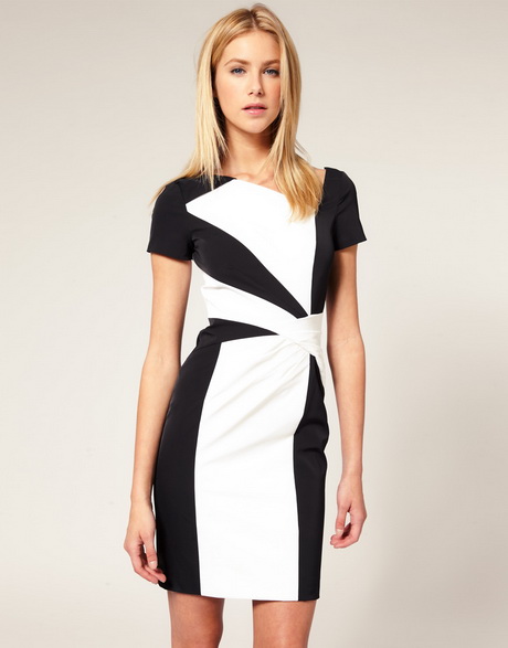vestidos-blanco-con-negro-38_4 Bijele haljine s crnom