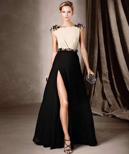 vestido-beige-y-negro-63_9 Bež i crna haljina