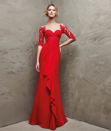 vestido-fiesta-rojo-encaje-67_14 Crvena haljina od čipke