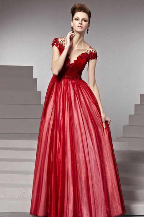 vestido-fiesta-rojo-encaje-67_15 Crvena haljina od čipke