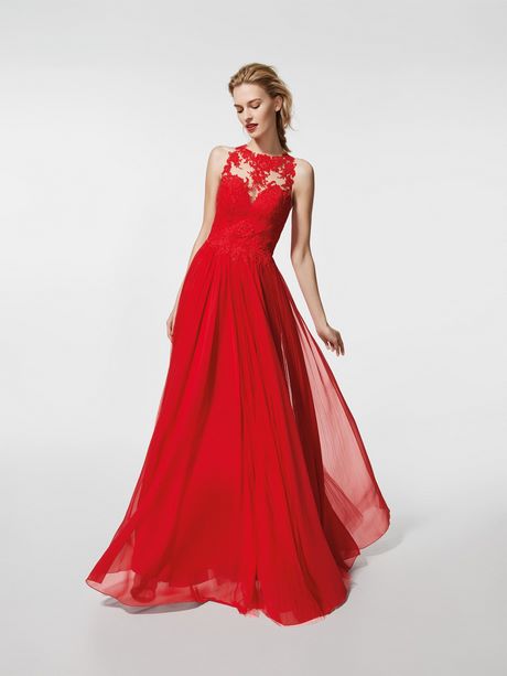 vestido-fiesta-rojo-encaje-67_18 Crvena haljina od čipke