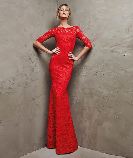 vestido-fiesta-rojo-encaje-67_19 Crvena haljina od čipke
