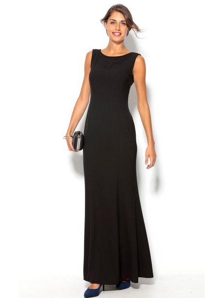 vestido-largo-negro-sencillo-55_4 Jednostavna crna duga haljina