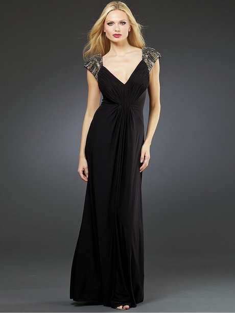 vestido-largo-negro-sencillo-55_5 Jednostavna crna duga haljina