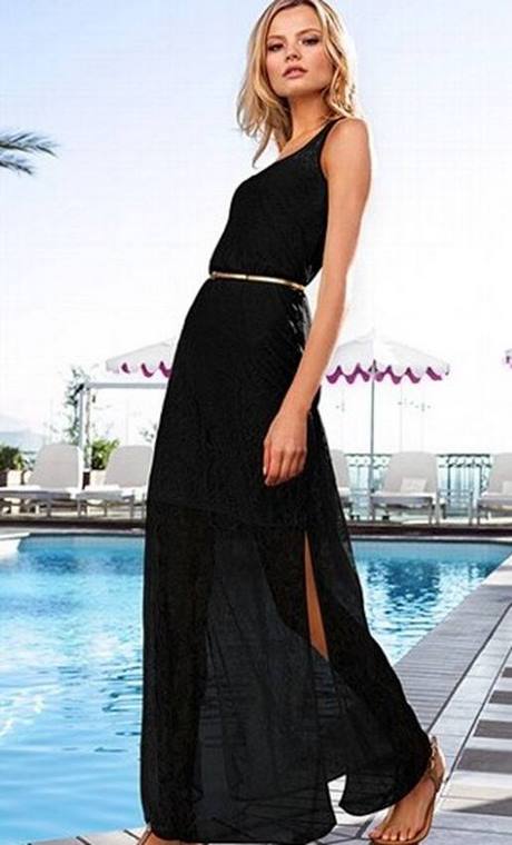 vestido-largo-negro-verano-50_9 Ljetna Crna duga haljina
