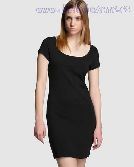 vestido-manga-corta-negro-60_2 Crna haljina kratkih rukava