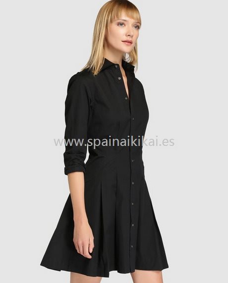 vestido-negro-camisero-01_12 Crna haljina-košulja