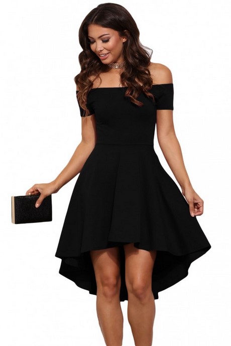 vestido-negro-corto-elegante-94_10 Elegantna kratka crna haljina