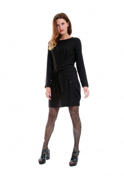 vestido-negro-corto-invierno-87 Zimska kratka crna haljina