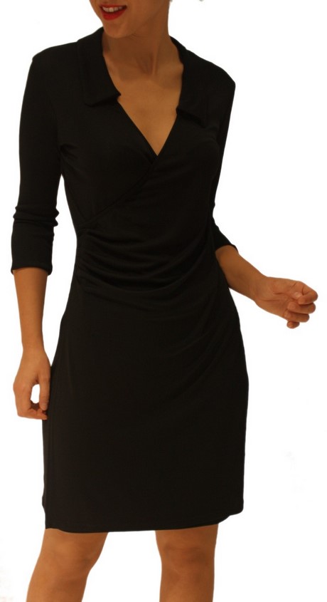 vestido-negro-escote-pico-34_2 Crna Haljina S V-izrezom