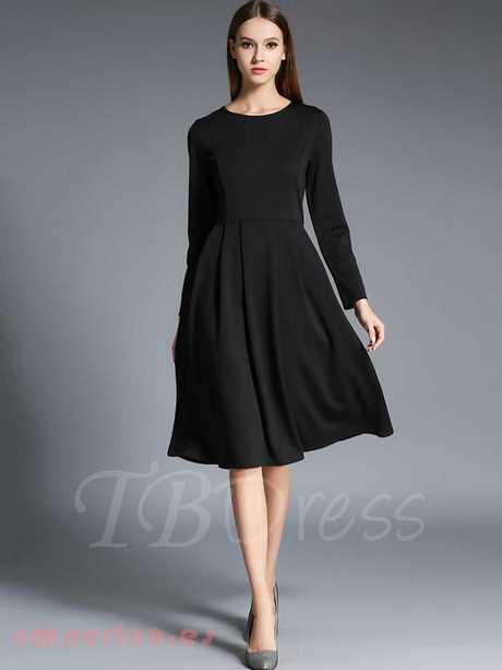vestido-negro-plisado-62_5 Crna nabrane haljina
