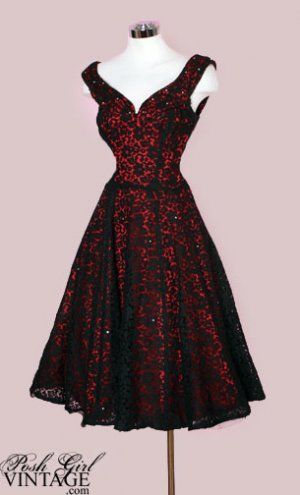 vestido-rojo-con-encaje-negro-54_10 Crvena haljina s crnom čipkom
