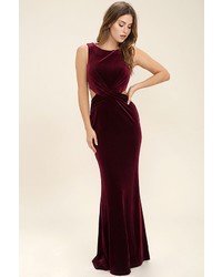 vestido-terciopelo-burdeos-99_7 Tamnocrvena baršunasta haljina