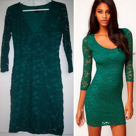 vestido-verde-encaje-12_3 Zelena haljina od čipke