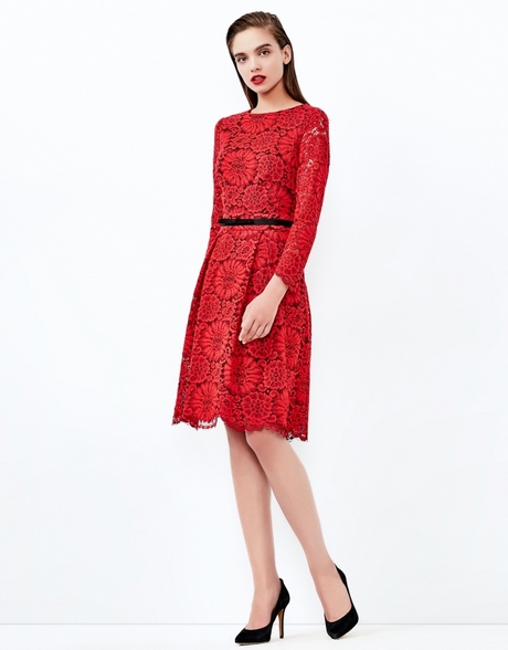 vestidos-en-encaje-rojo-45_4 Haljine od crvene čipke